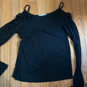 Black soft and sexy crop top